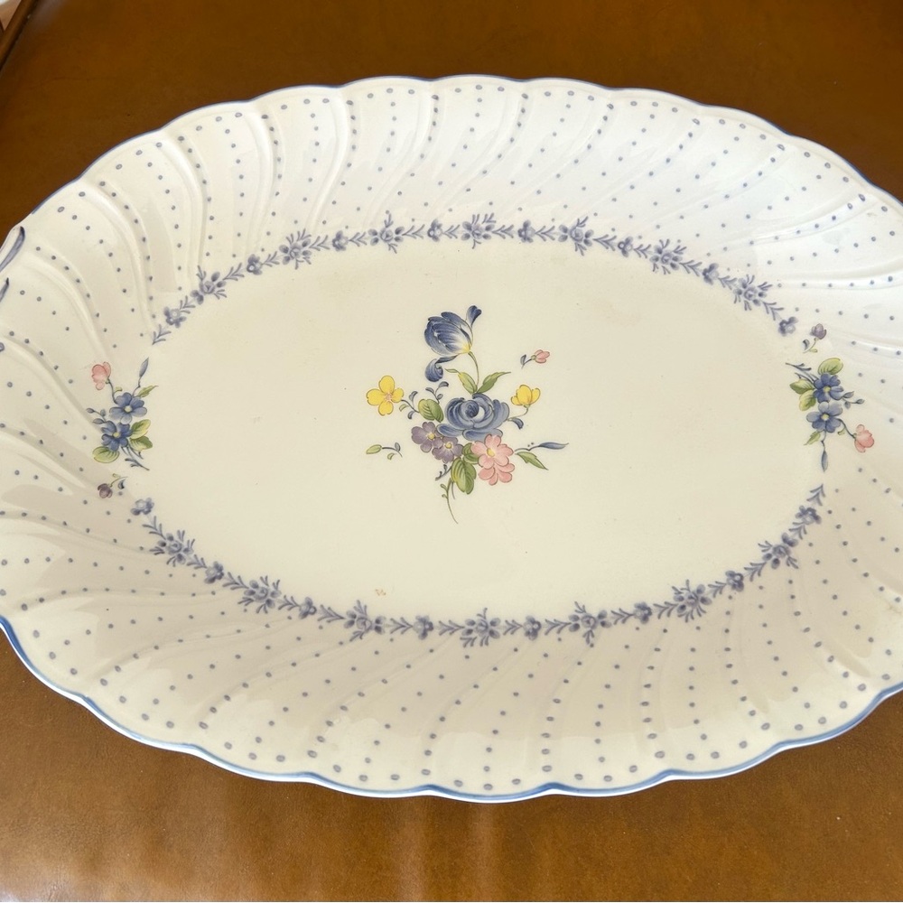 NIKKO BLUE PEONY ONE OVAL SERVING PLATTER 14”